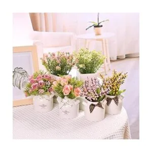 LUEUR 6 piezas de flores artificiales con arreglos