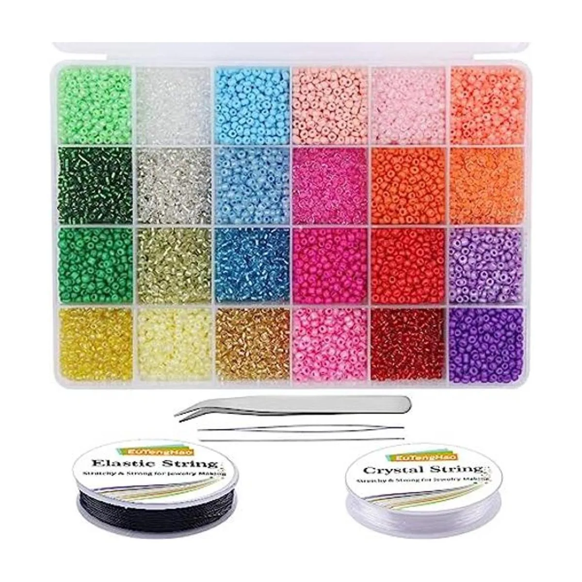 EuTengHao 13200Pcs Glass Seed Beads Small Craft Beads