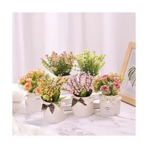 LUEUR 6 piezas de flores artificiales con arreglos