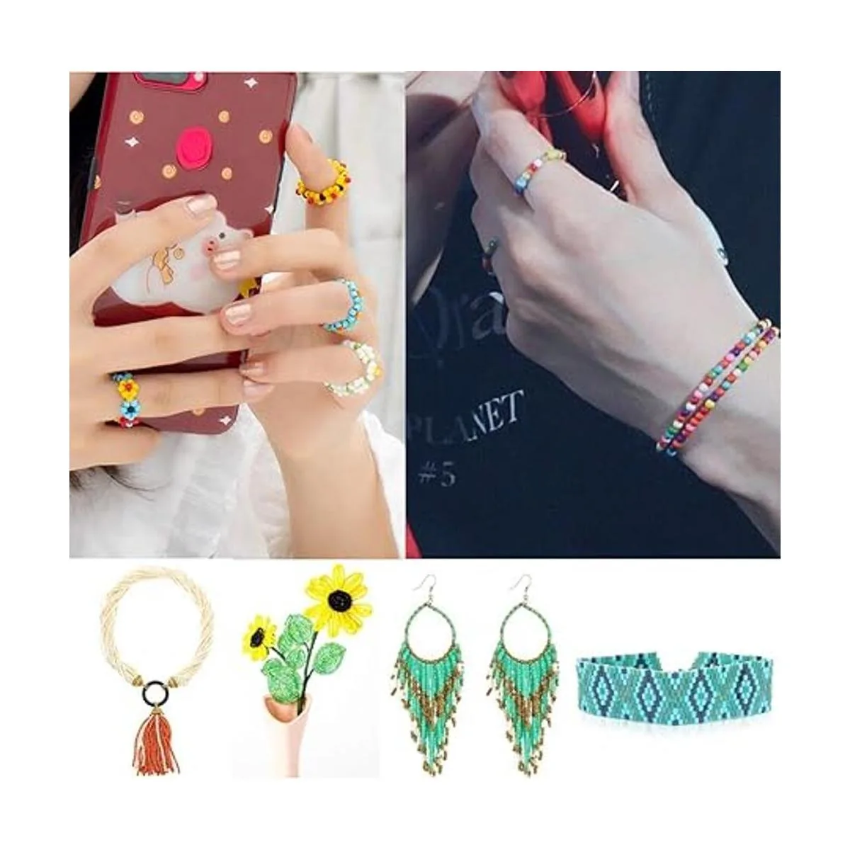 EuTengHao 13200Pcs Glass Seed Beads Small Craft Beads