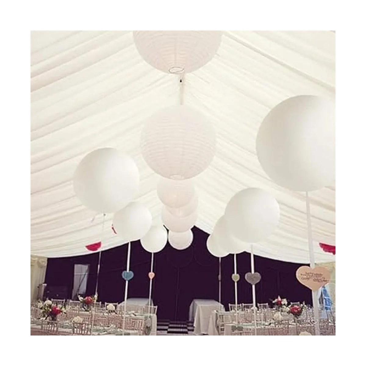 Globos blancos redondos de látex de 36 pulgadas calidad_5