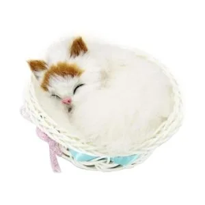 Juguete de muñeca Coolayoung gato dormido en cesta_1