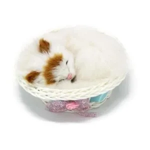 Juguete de muñeca Coolayoung gato dormido en cesta_2