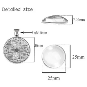 OBSEDE Juego de bandejas de biseles colgantes y cúpulas de_6