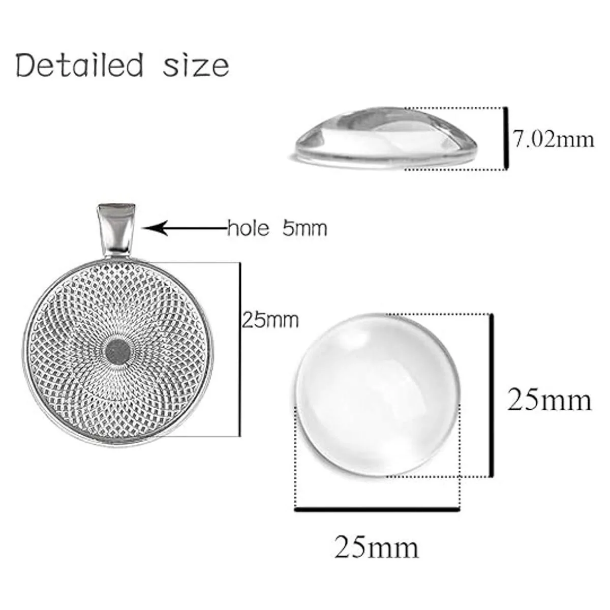 OBSEDE Juego de bandejas de biseles colgantes y cúpulas de_6