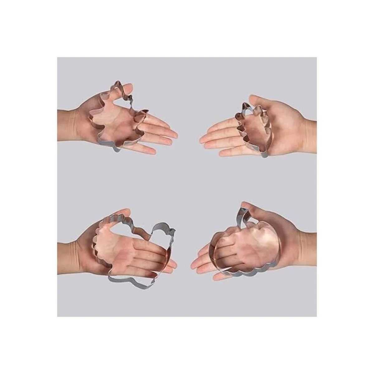 Juego de 12 cortadores de galletas grandes de otoño para