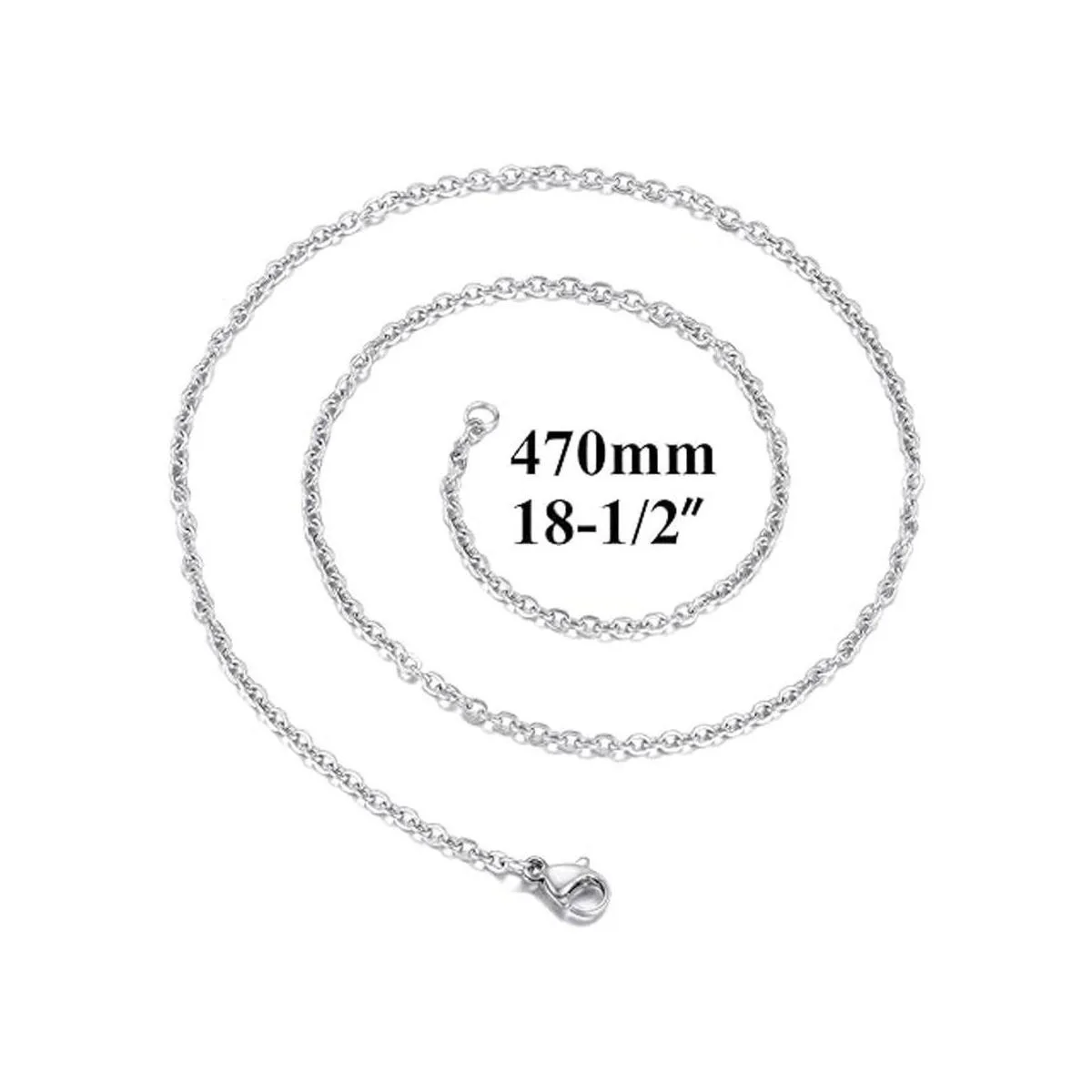 Paquete de 30 collares de 18 pulgadas de acero inoxidable