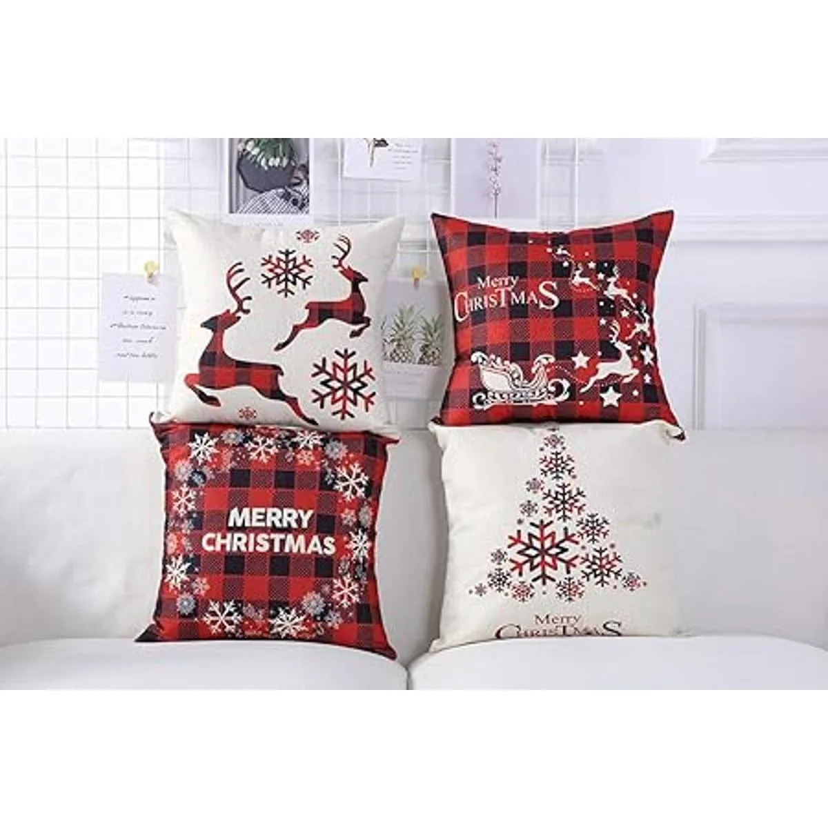 Fundas de cojín Mimacoo para decoración de Navidad_4