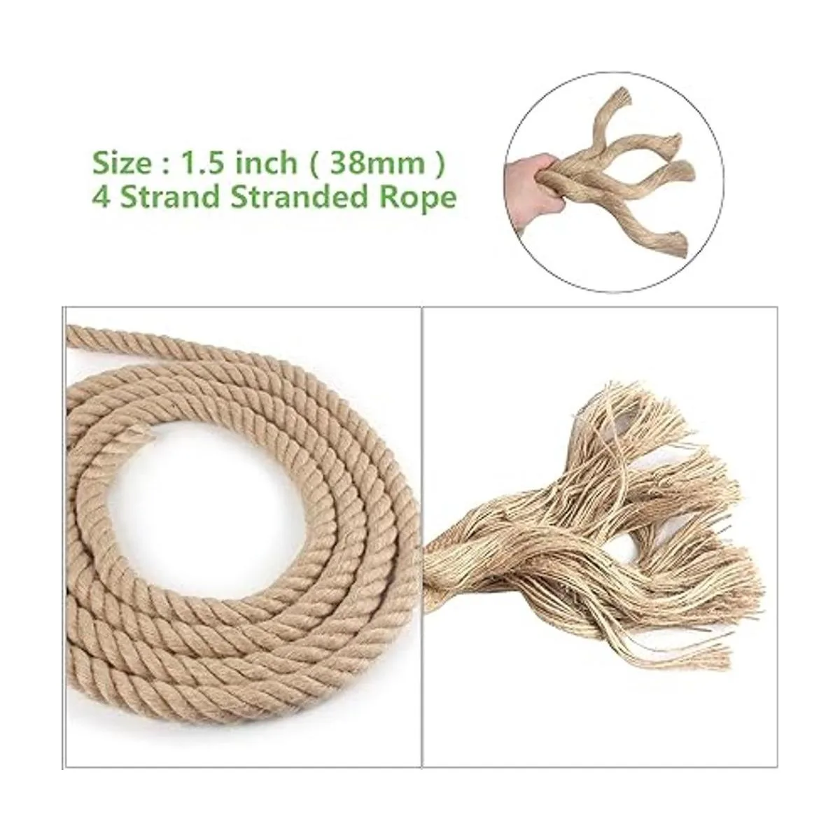 Cuerda de yute trenzada de manila cuerda de yute natural