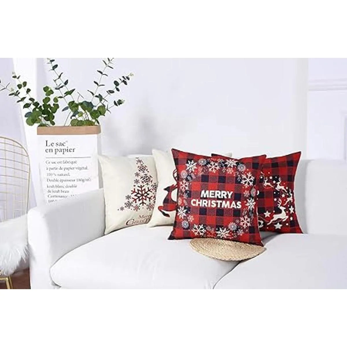 Fundas de cojín Mimacoo para decoración de Navidad_2