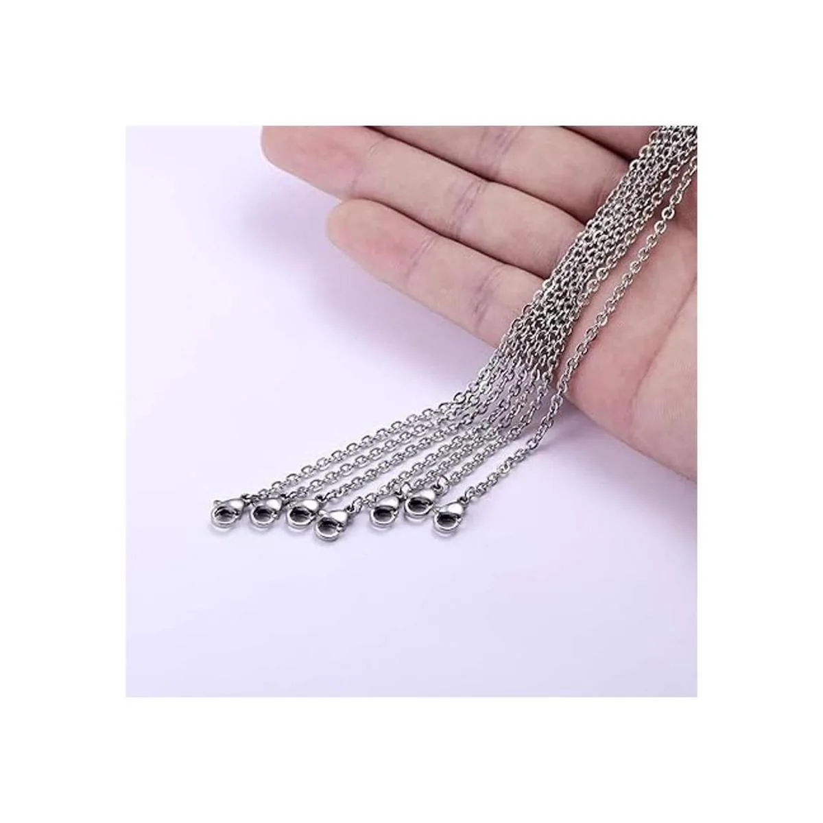 Paquete de 30 collares de 18 pulgadas de acero inoxidable