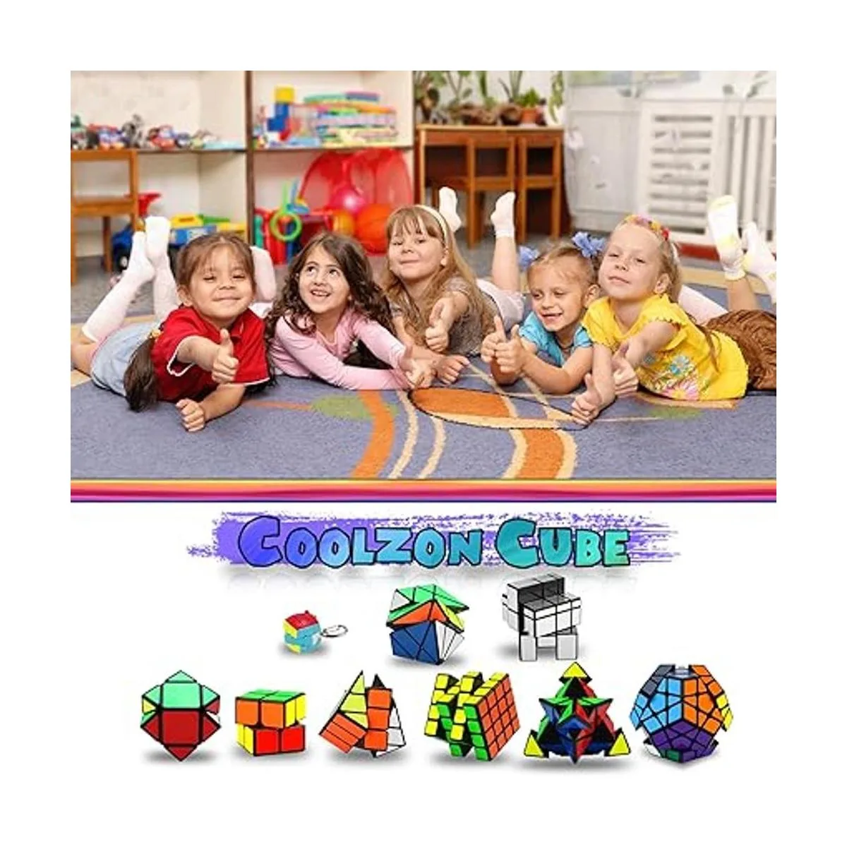 Juego de cubos mágicos paquete de 9 unidades Pirámide_5