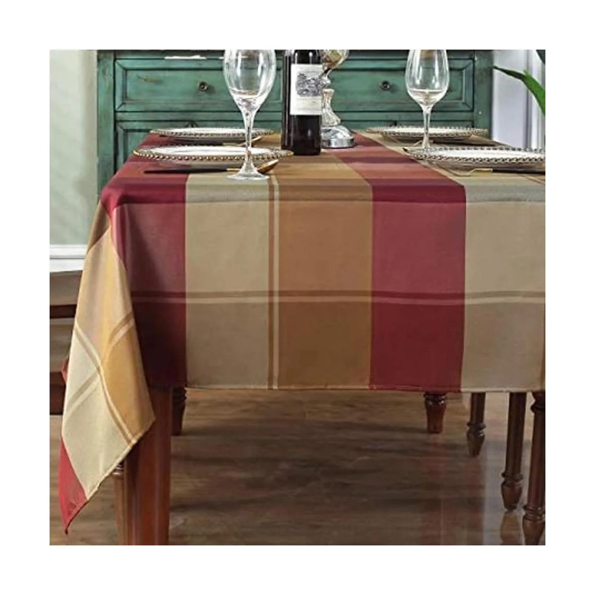 SASTYBALE Mantel de jacquard con estampado de flores de