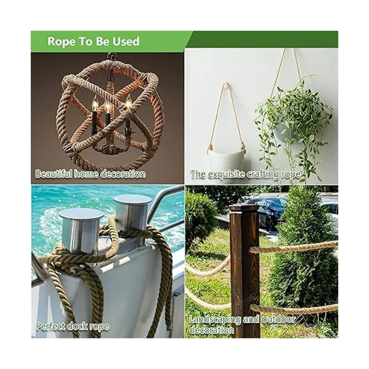 Cuerda de yute trenzada de manila cuerda de yute natural