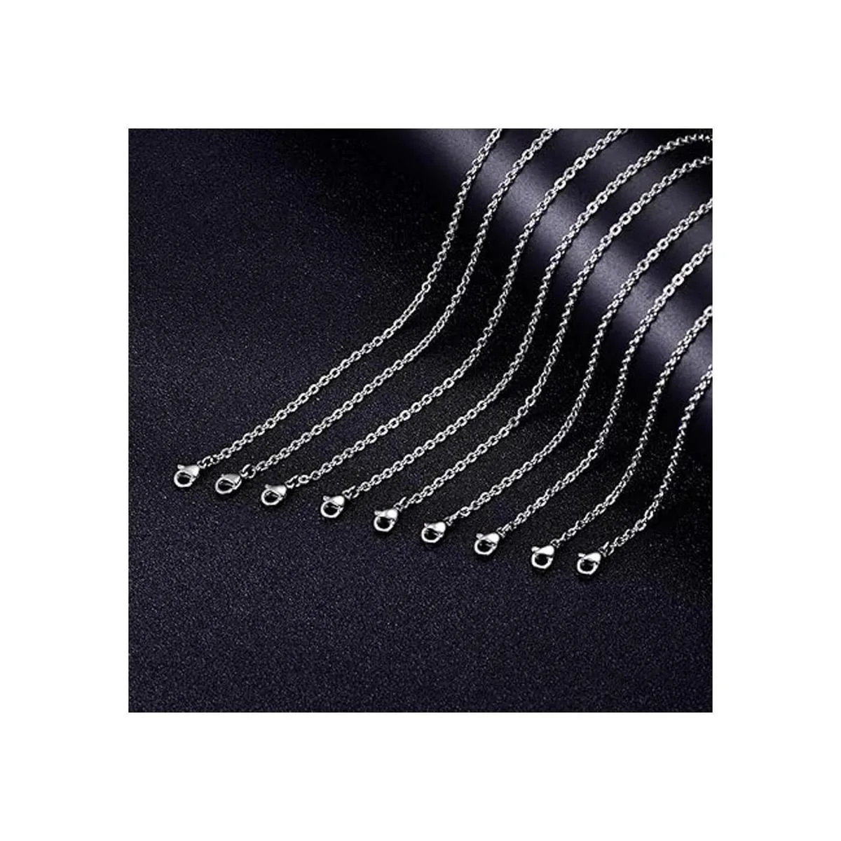 Paquete de 30 collares de 18 pulgadas de acero inoxidable