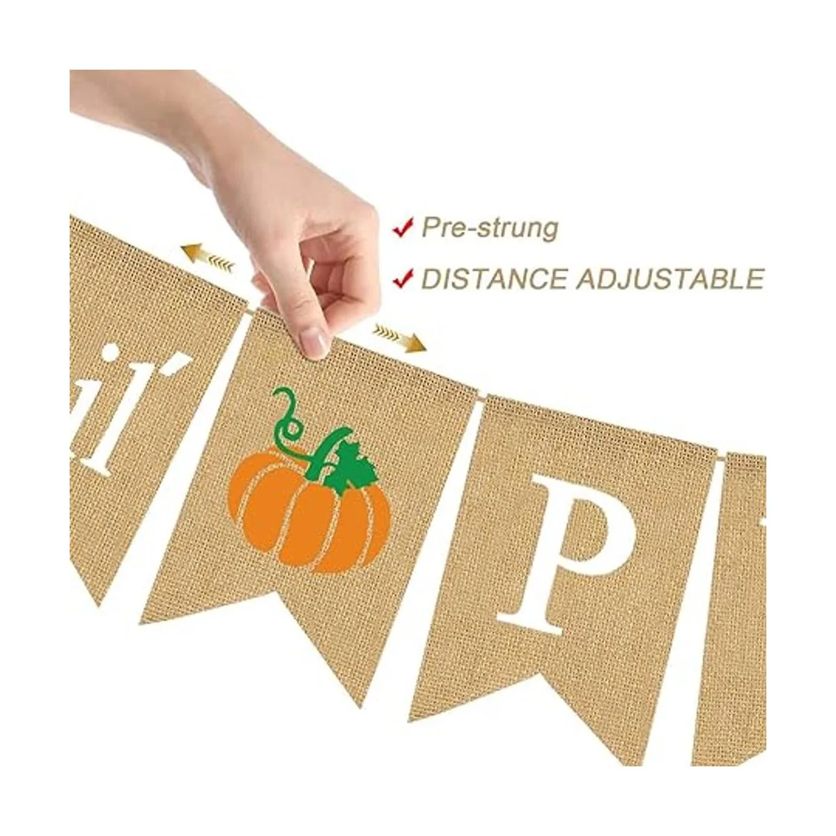 Rainlemon Yute Arpillera Bienvenido Pequeña Calabaza_4