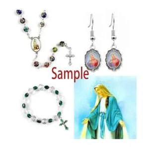 60 dijes surtidos de plata antigua con esmalte de cruz_4