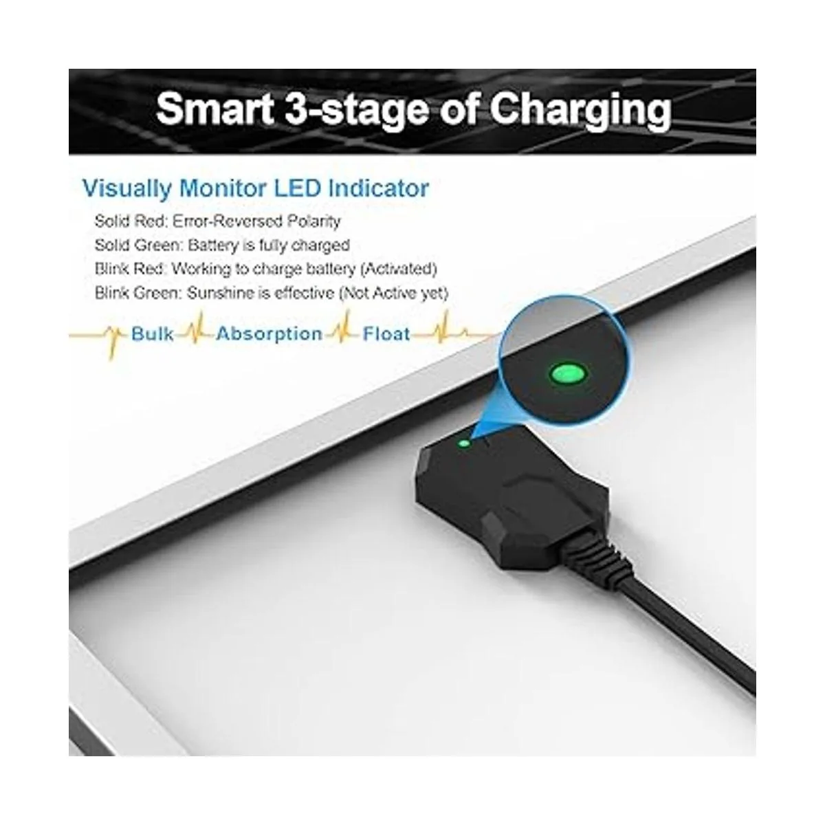 SUNER POWER 12V Solar Battery Charger Maintainer_3