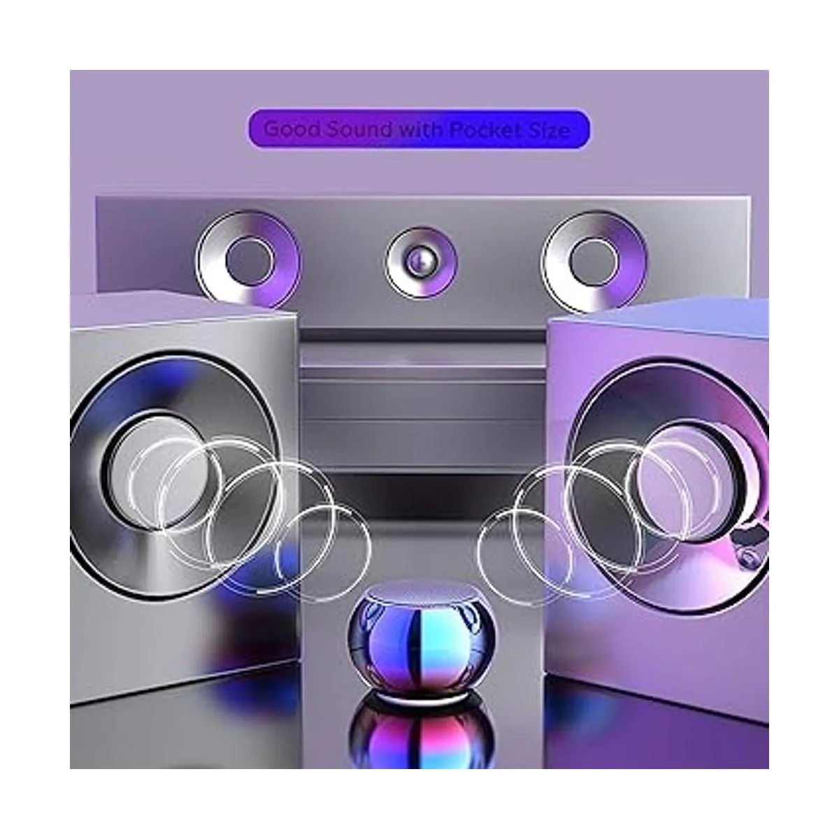 TWS Altavoces Bluetooth portátiles pequeños con sonido_3