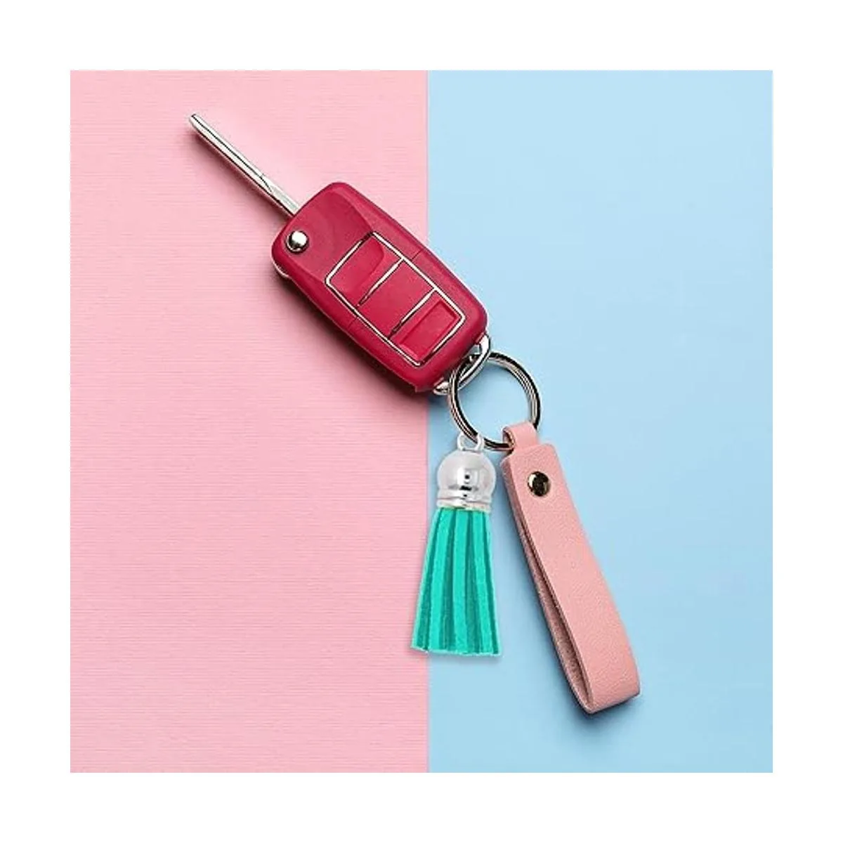 Mandala Crafts Borla de gamuza de piel sintética con lazo_6