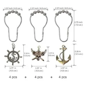 Aimoye Ganchos para cortina de ducha náuticos anillos de_2