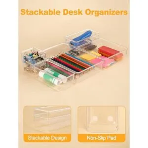 SMARTAKE Organizadores de cajones de 13 piezas con_5