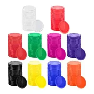 Coopay 300 unidades de 10 colores de plástico contadores_1