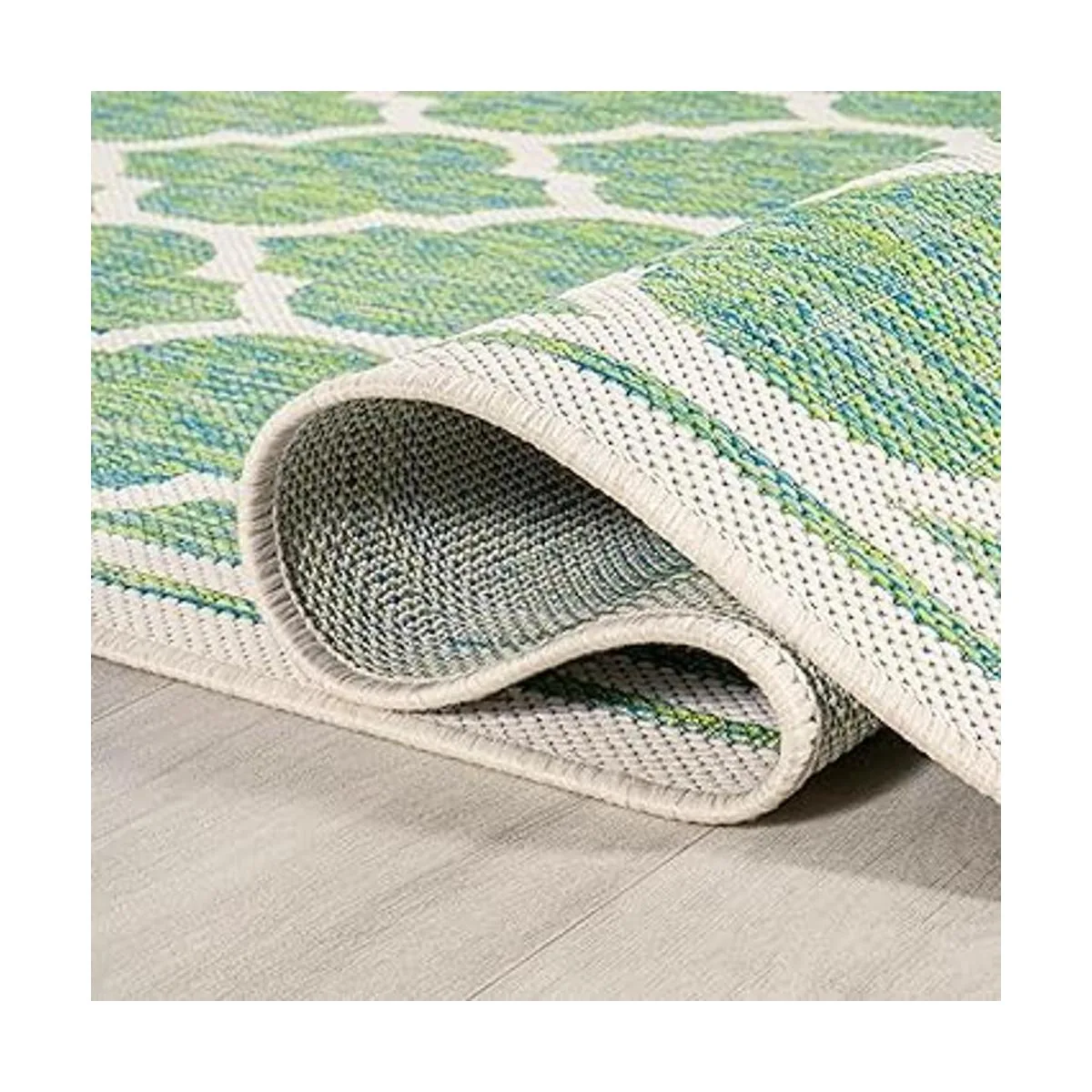 Alfombra tejida con textura y patrón enrejado en S_2