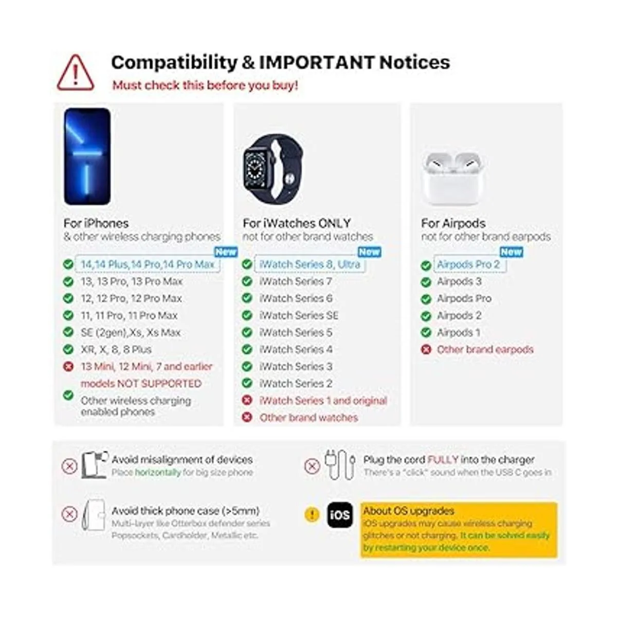 Intoval Cargador inalámbrico cargador 3 en 1 para_2