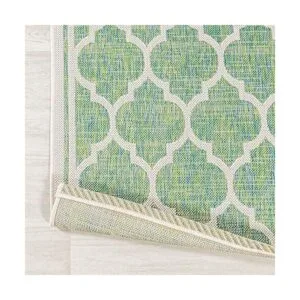 Alfombra tejida con textura y patrón enrejado en S_5