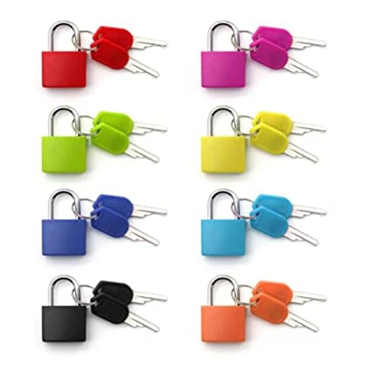 Paquete de 8 candados candados pequeños con llave para la