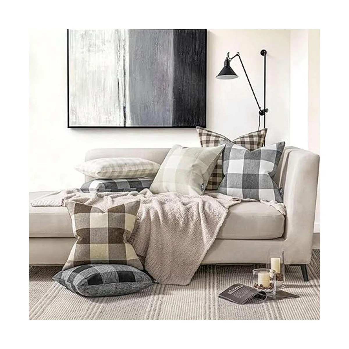 Phantoscope Juego de 2 fundas cuadradas para almohada o_6