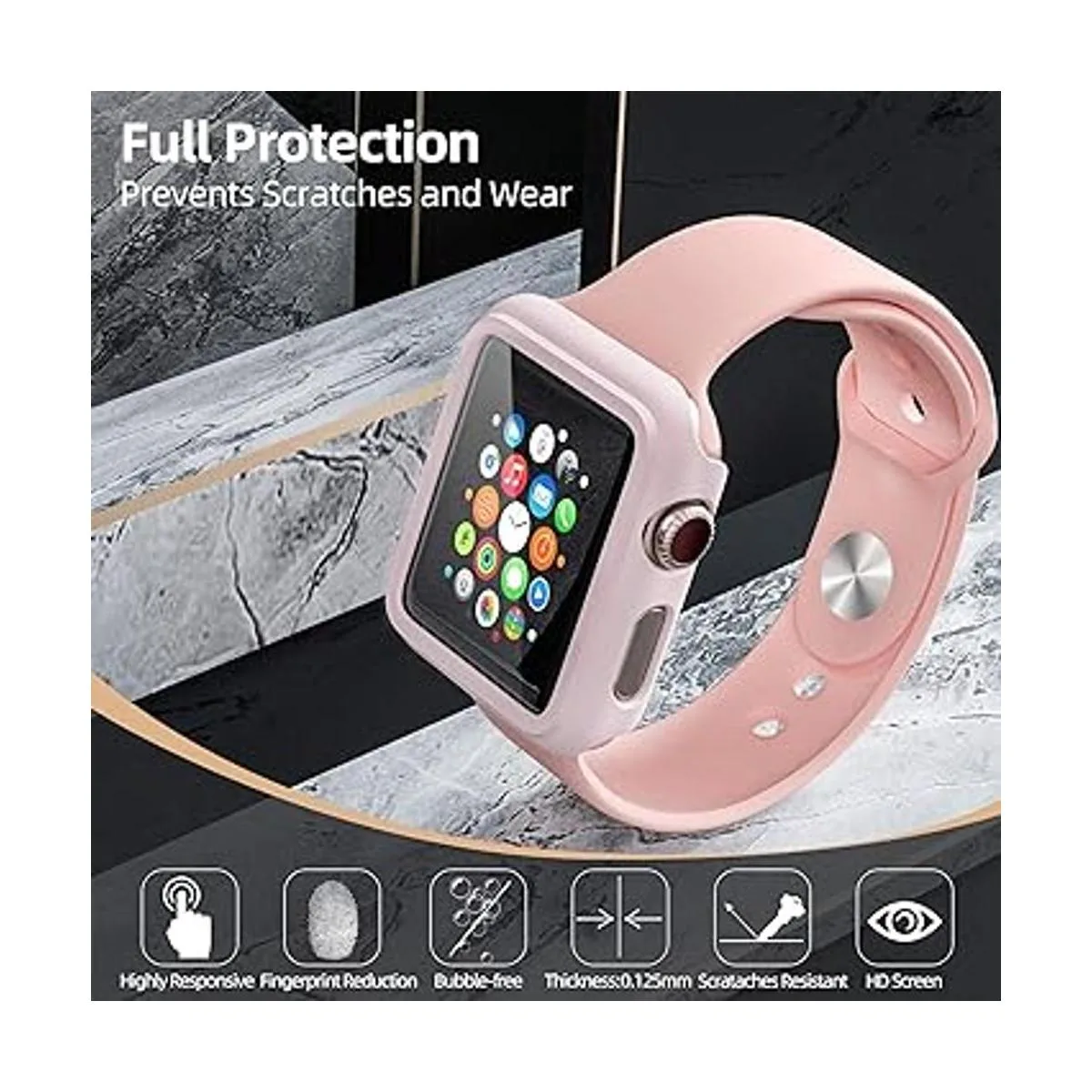 PZOZ Funda compatible con Apple Watch Series 3 Series 2_3