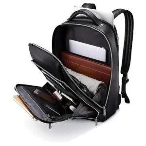 Samsonite Mochila clásica de cuero Negro talla única