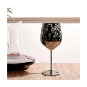 SKY FISH Copas de vino de acero inoxidable con chapado en_3