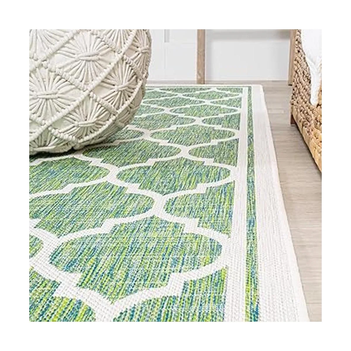 Alfombra tejida con textura y patrón enrejado en S_3