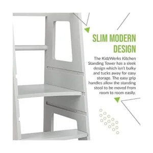 KidzWerks Torre de pie para niños taburetes de madera_4