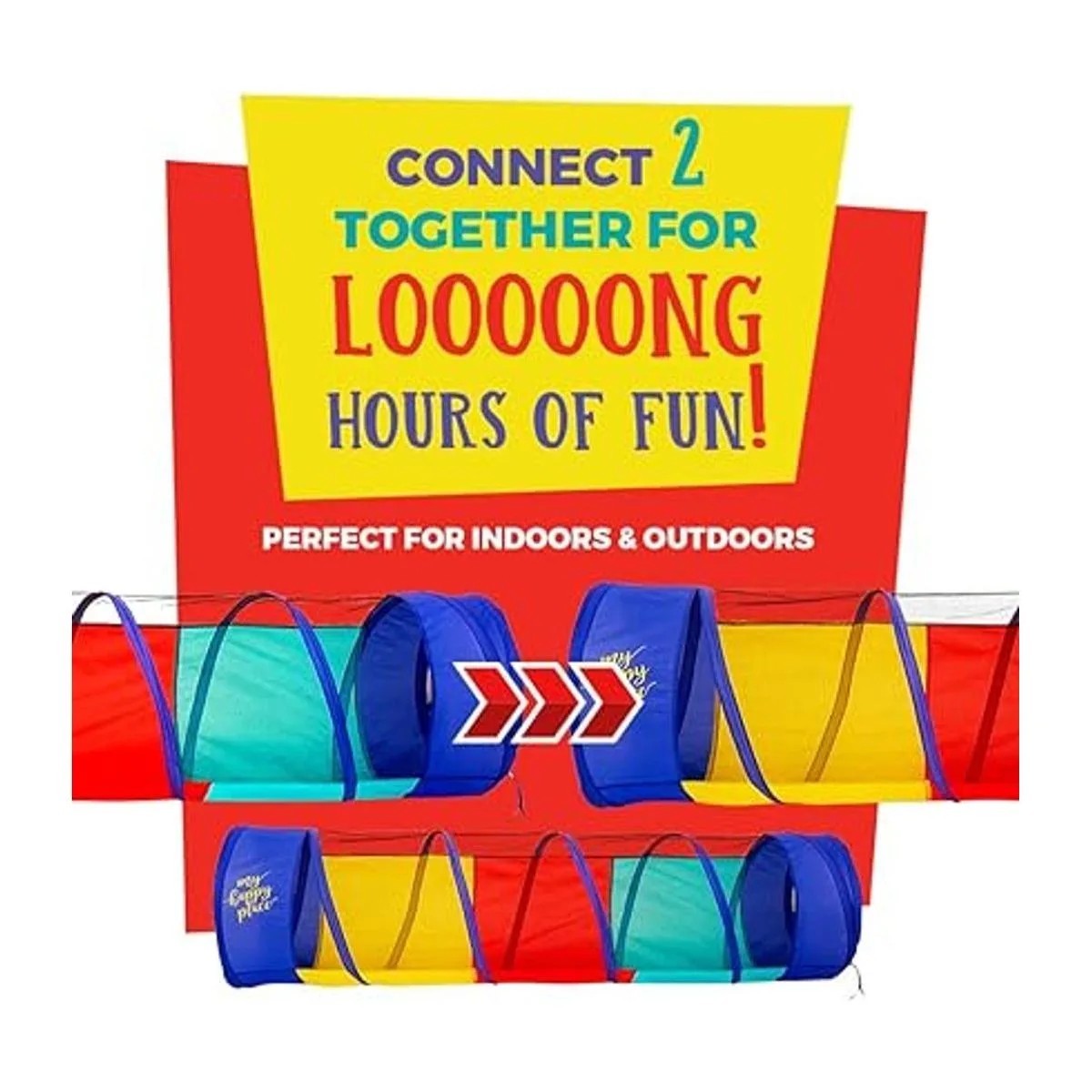 Kiddey Túnel de juego multicolor para niños 6 pies_2