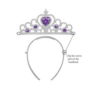 Rapunzel Peluca de princesa Rapunzel trenza con tiara de_6