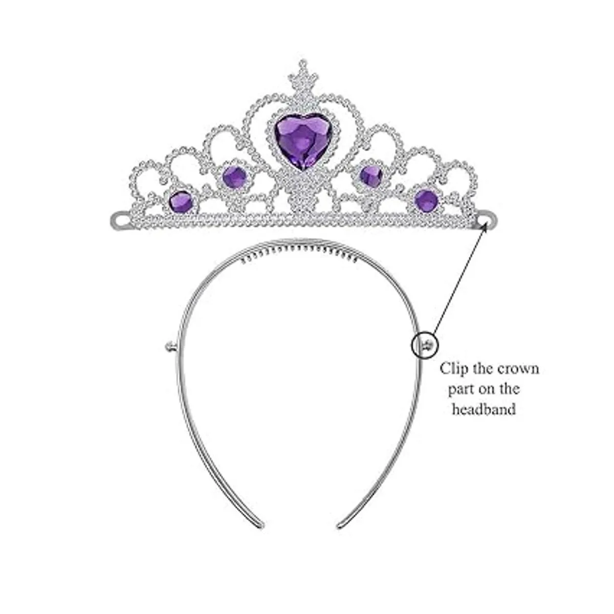 Rapunzel Peluca de princesa Rapunzel trenza con tiara de_6