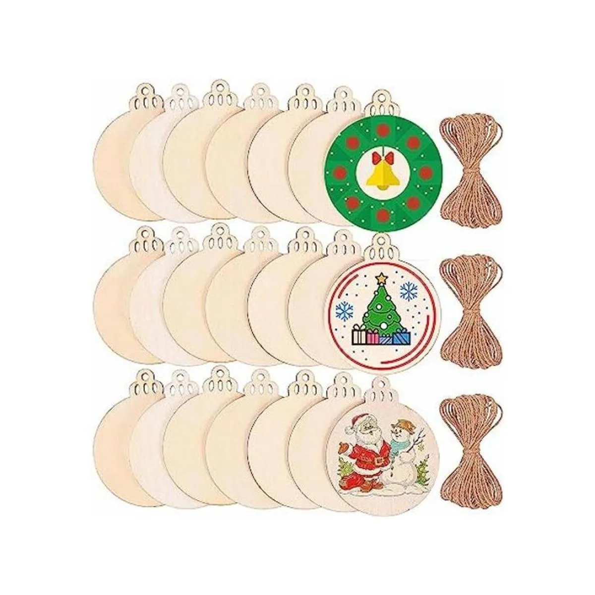 Max Fun 120 piezas de rebanadas de madera de 3.5 pulgadas_1