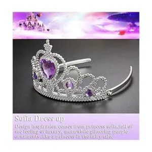 Rapunzel Peluca de princesa Rapunzel trenza con tiara de_5