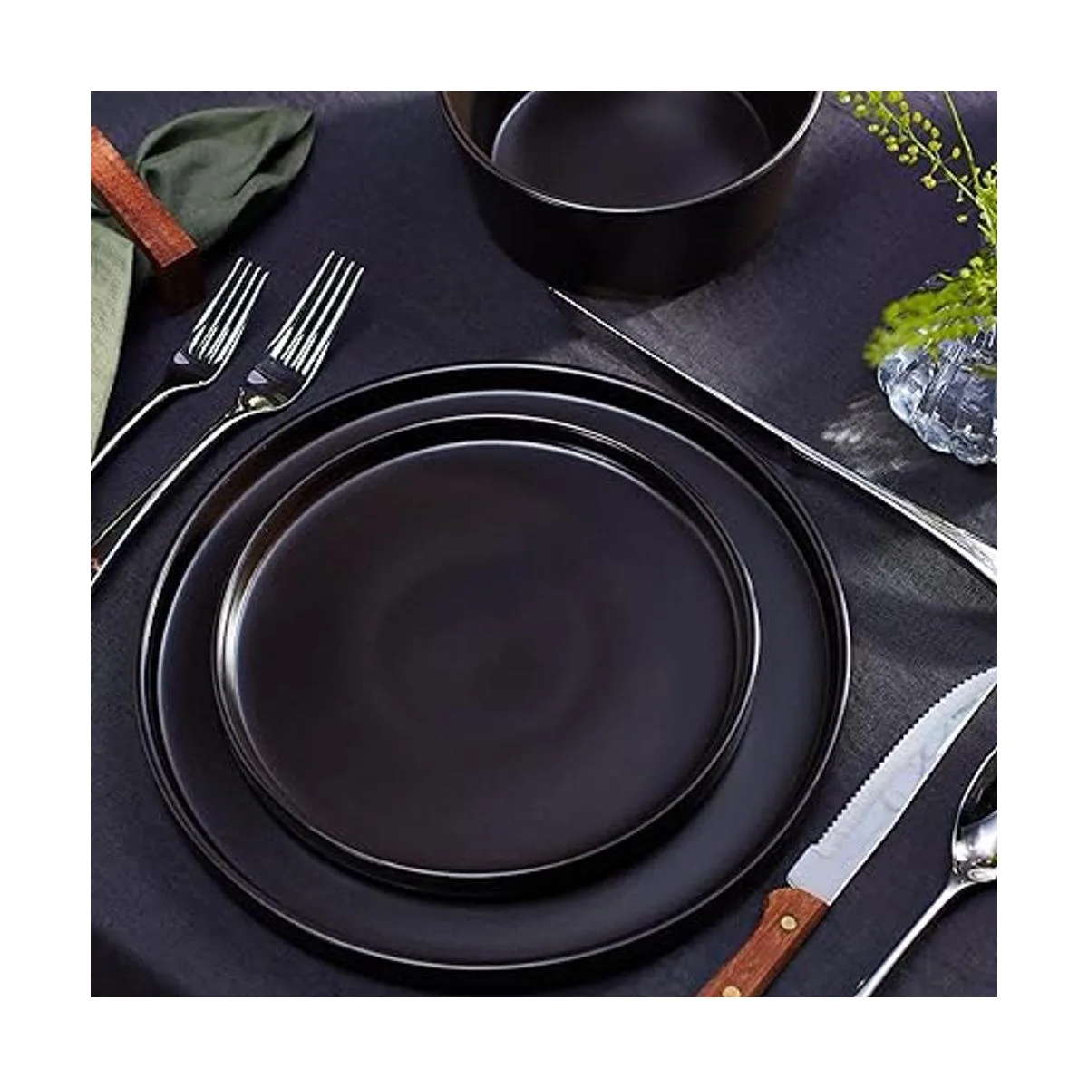 Stone Lain Juego de vajilla cupé servicio para 4 negro_3