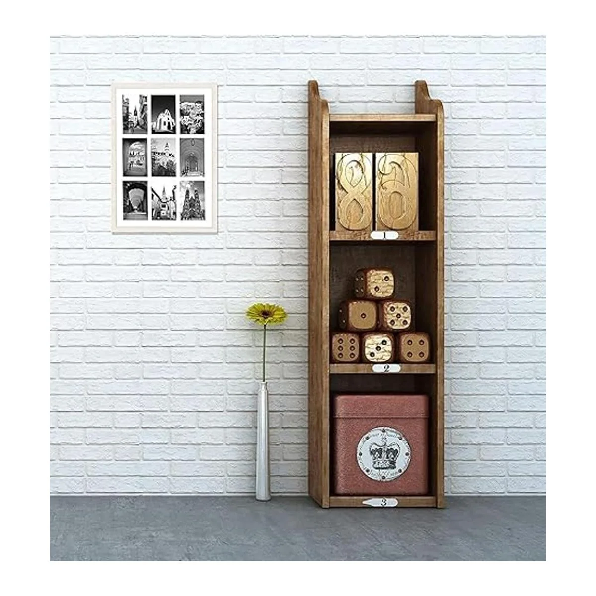 Golden State Art Marco de collage de madera blanca