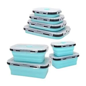 Plastic Food Storage Containers With Lids 4PC Silicone_1