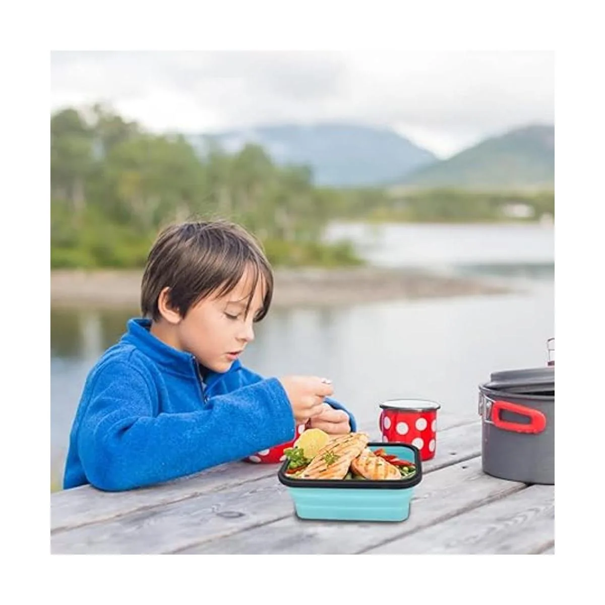 Plastic Food Storage Containers With Lids 4PC Silicone_4