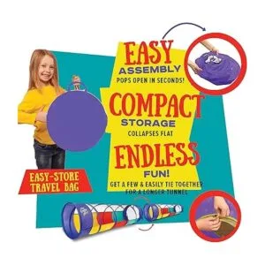 Kiddey Túnel de juego multicolor para niños 6 pies_4
