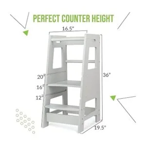 KidzWerks Torre de pie para niños taburetes de madera_2