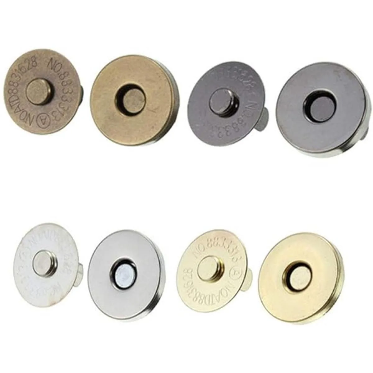 Cierres magnéticos de botón a presión para costura