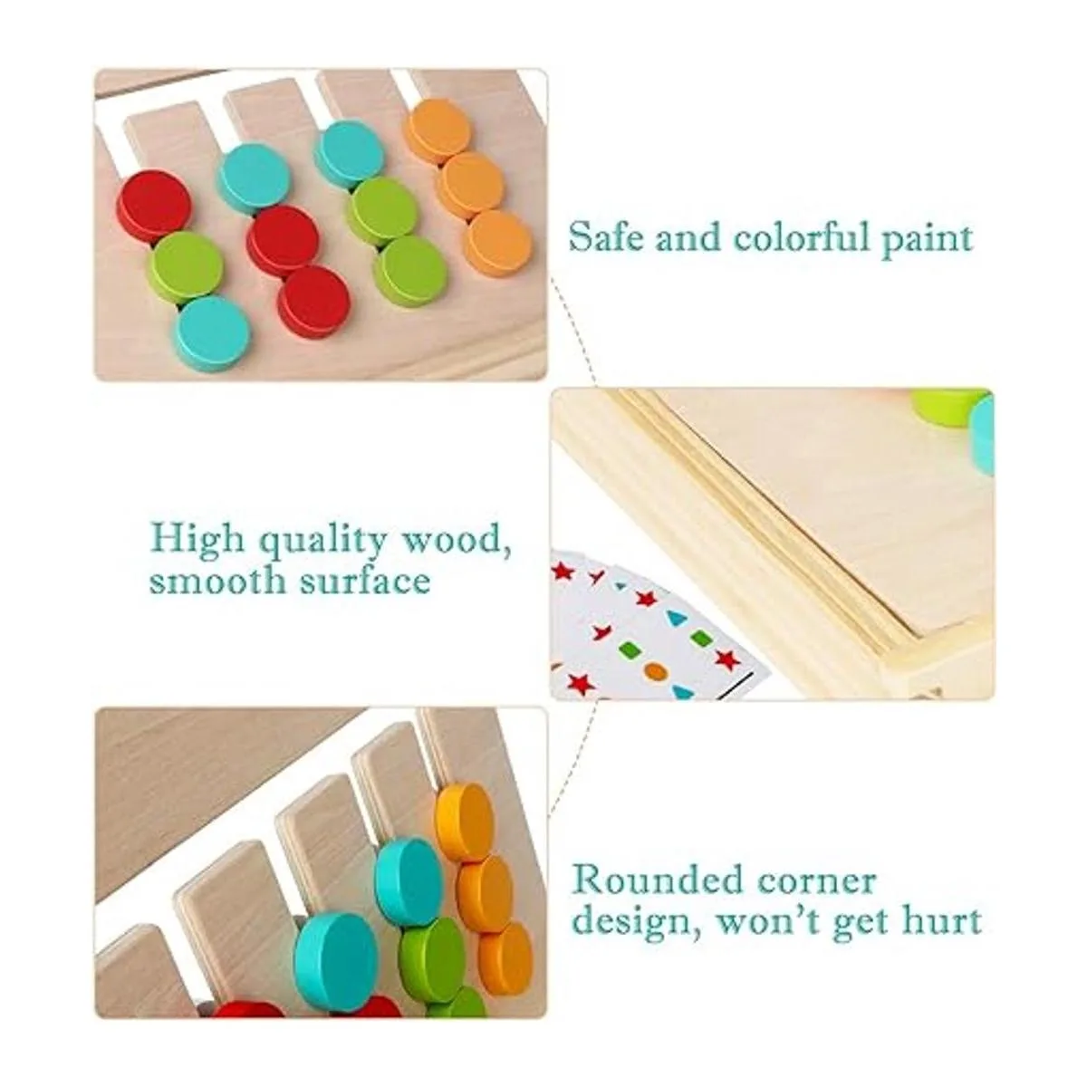 Montessori Learning Toys Slide Puzzle Color Shape_4